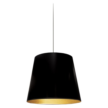 Dainolite 1Lt Oversized Drum Pendant, Small - Blk/Gld OD-S-698
